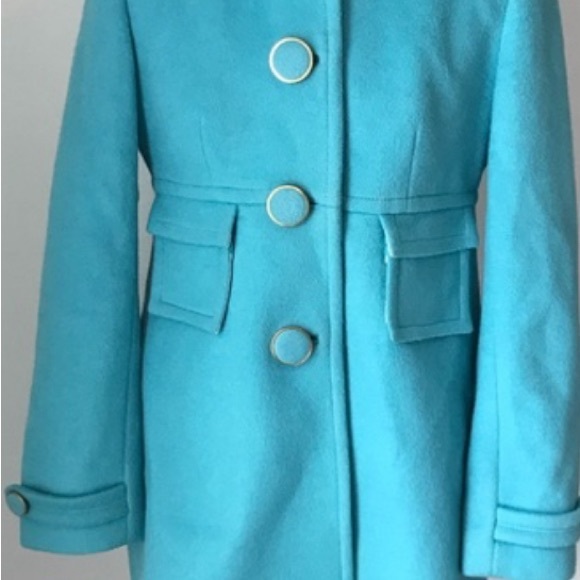 Banana Republic Womens Wool Blend Peacoat Size XS Long Jacket Floral Lining - Picture 4 of 16